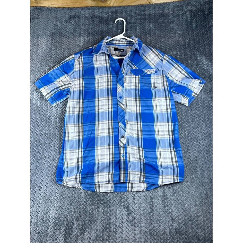 Amplify Shirt Boys XL (18/20) Multicolor Plaid Cotton Short Sleeve Button Up